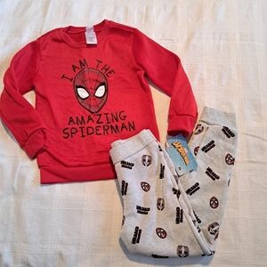 Marvel Spiderman boys size 5, 6 or 7 pants & sweatpants jogging pants sets, New